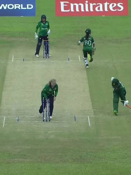 M Ahmed with a Run vs Ireland Women Under-19