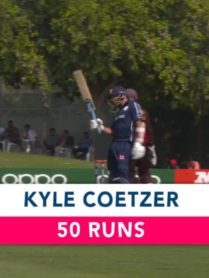 T20WCQ: Sco v PNG – Kyle Coetzer reaches his fifty