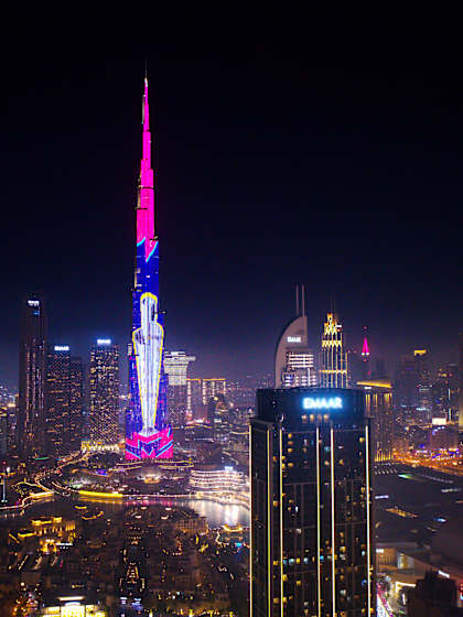 A dazzling display at Burj Khalifa as UAE welcomes Women's T20 World Cup 2024