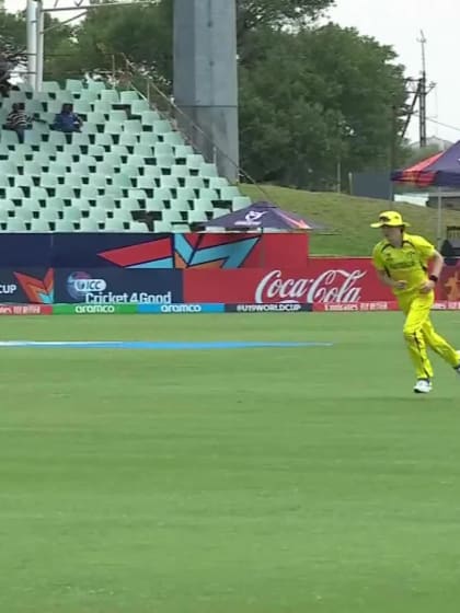 Azan Awais with a Four vs. Australia