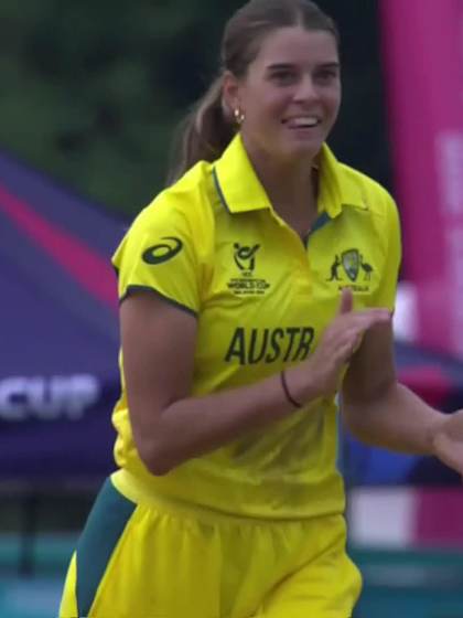 J Marasini with a Batting vs Australia Women Under-19