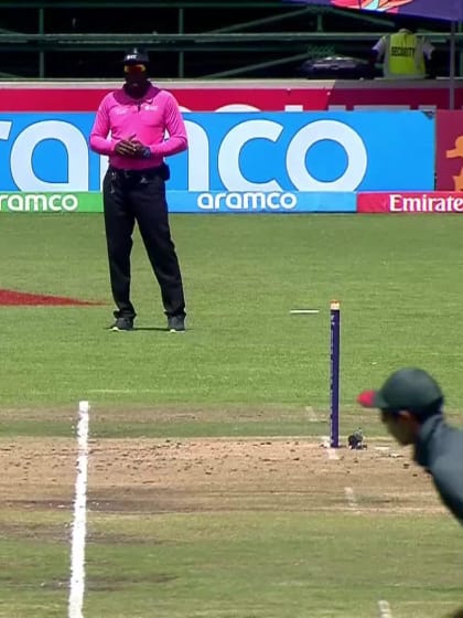 Shahzaib Khan with a Four vs. Bangladesh