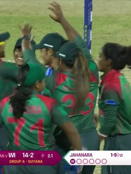 WI v BAN: Deandra Dottin falls for eight