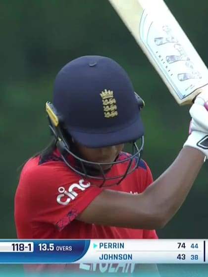 D Perrin with a Batting vs USA Women Under-19