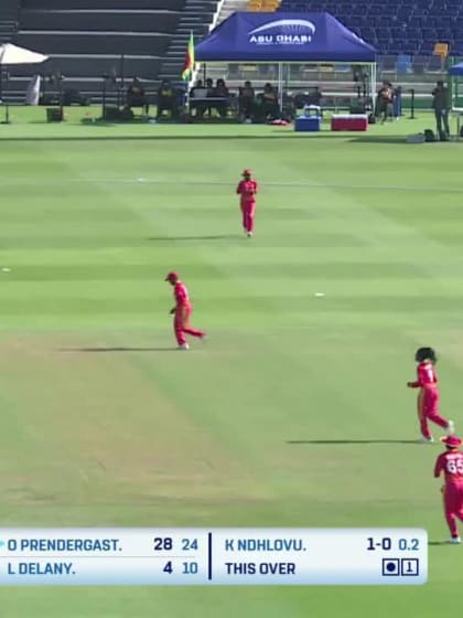 Wicket - Orla Prendergast - Zimbabwe Women v Ireland