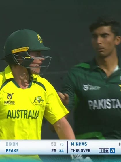 Harry Dixon with a Batting vs. Pakistan
