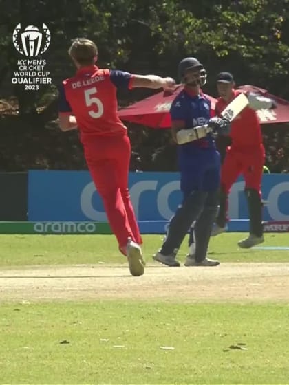Gulshan Jha - Wicket - Netherlands vs Nepal