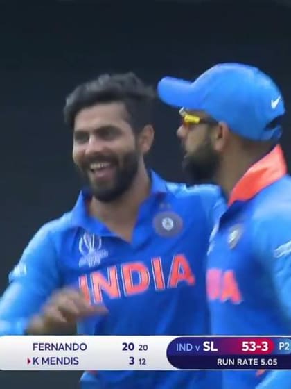 CWC19: SL v IND - First wicket of #CWC19 for Jadeja