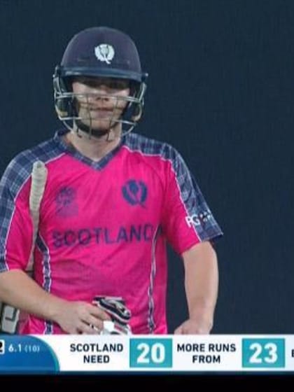 Matthew Cross Wicket Fall SCO V HK Video ICC WT20 2016