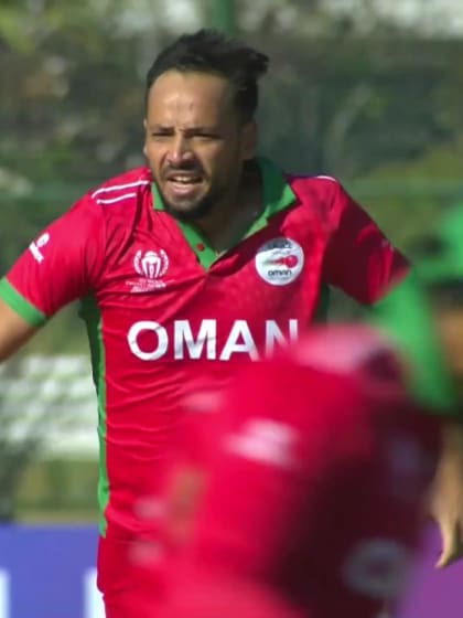 Rohan Mustafa - Wicket - Oman vs UAE