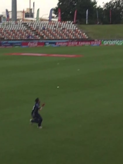 Qasim Khan with a Caught Out vs. Namibia