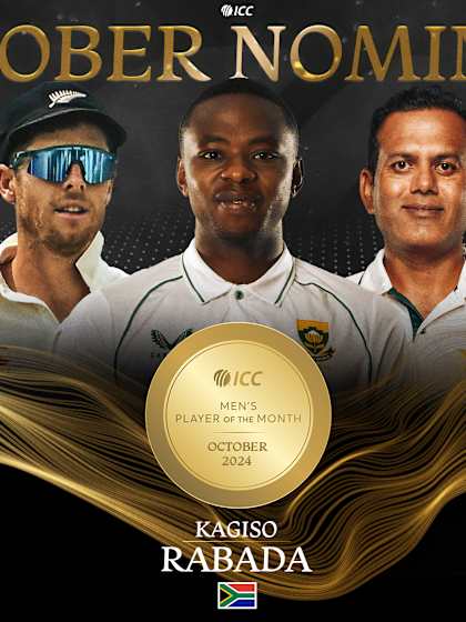 ICC Men’s Player of the Month nominees for October 2024 revealed