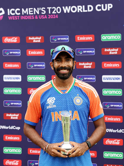 Double celebration for Bumrah with Player of the Tournament award | T20WC 2024