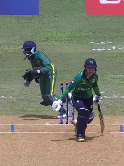 E McGee with a Batting vs Nigeria Women Under-19