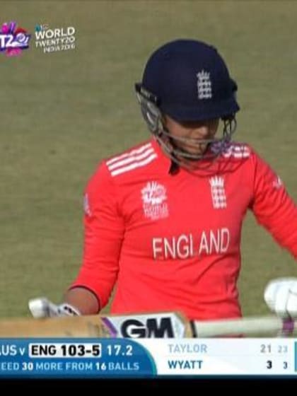 Sarah Taylor Wicket Fall ENG V AUS Video ICC Womens WT20 2016
