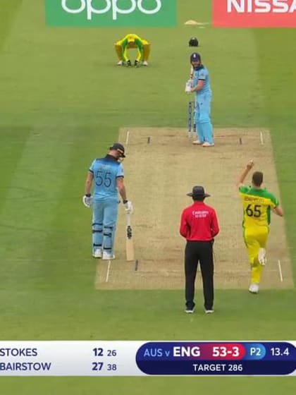 CWC19: ENG v AUS - Bairstow caught in the deep