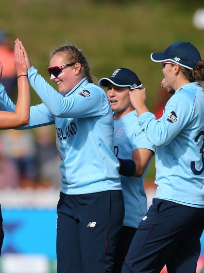 WICKET: Shamima Sultana hits high but straight to a fielder