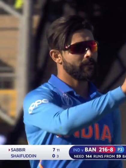 CWC19 WU10: Ban v Ind – Sabbir becomes Jadeja's first scalp