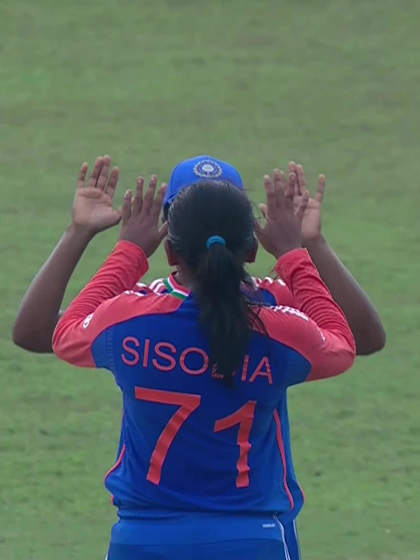 L Thilakarathne with a Batting vs India Women Under-19