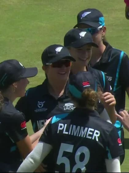 Wicket-Abbi-Harrison-New-Zealand-U19s-Women v Ireland-U19s-Women ICC U19W T20WC 2023