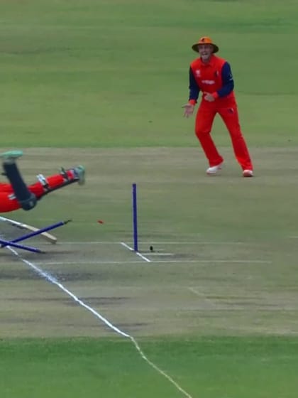 Jatinder Singh - Wicket - Netherlands vs Oman