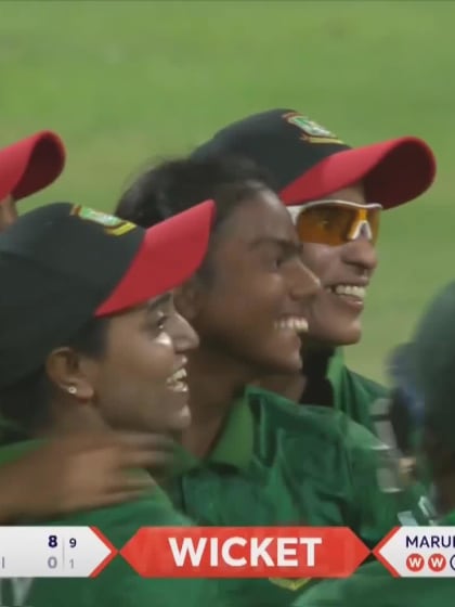 Wicket-Anushka-Sanjeewani-Bangladesh v Sri-Lanka-Women ICC T20WC 2023