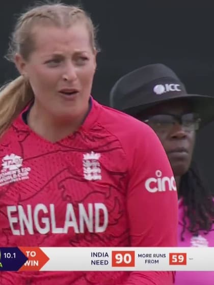 Wicket-Harmanpreet-Kaur-England-Women v India-Women ICC T20WC 2023