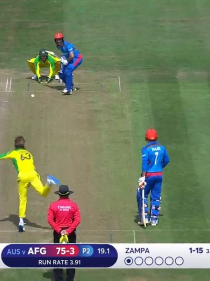 CWC19: AFG v AUS - Zampa bowling highlights