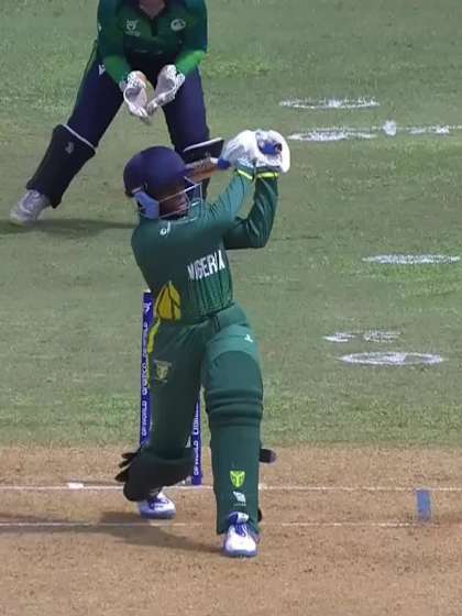 L Udeh with a Batting vs Ireland Women Under-19