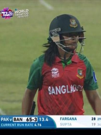 Sharmin Akhter Wicket Fall BAN V PAK Video ICC Womens WT20 2016