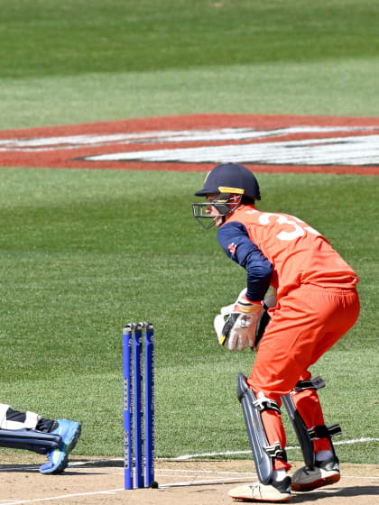 Wicket - Michael van Lingen - Namibia v Netherlands - ICC T20WC 2022