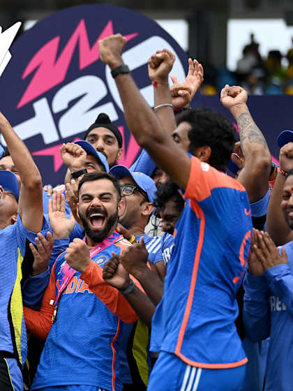 Joyous scenes as India hold aloft coveted trophy | T20WC 2024 Final