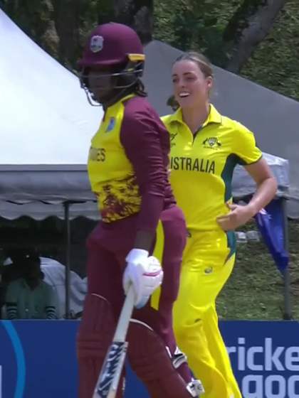 A Callender with a Batting vs Australia Women Under-19