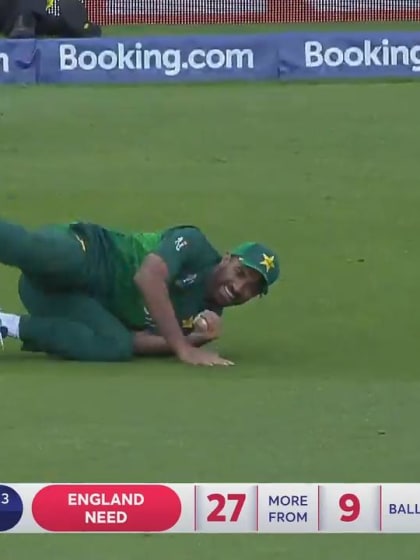 CWC19: Eng v Pak - Archer is caught at third man off Mohammad Amir