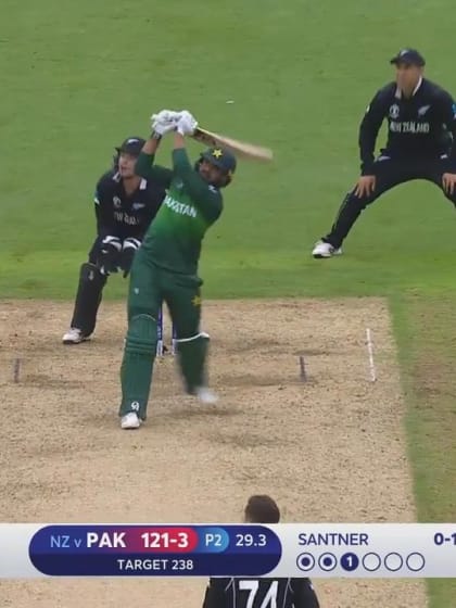 Nissan POTD - Haris Sohail launches Santner for six into the crowd