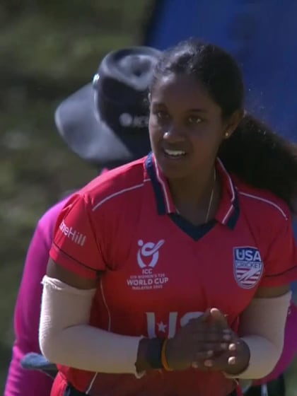 A Tauwhare with a Batting vs USA Women Under-19