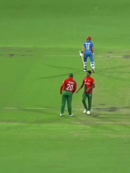 Wicket - Ibrahim Zadran - Afghanistan v Bangladesh ICC T20WC 2022