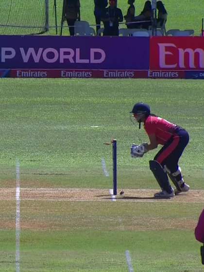 H Francis with a Batting vs USA Women Under-19