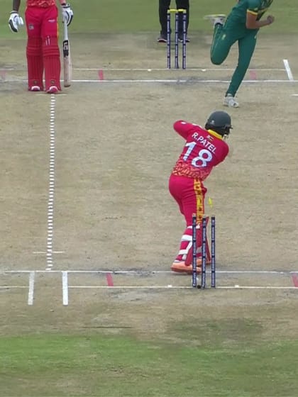 Tristan Luus with a Bowled Out vs. Zimbabwe