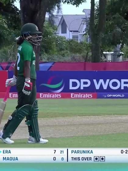 A Ashima with a Batting vs India Women Under-19