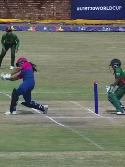 Wicket-Vaishnave-Mahesh-UAE-U19s-Women v Bangladesh-U19s-Women ICC U19W T20WC 2023