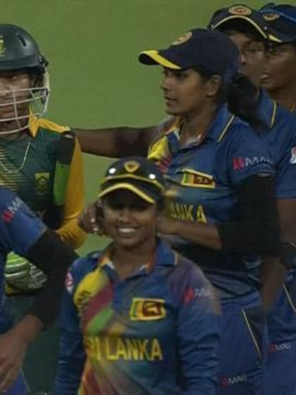 Sri Lanka Women winning moment and celebrations