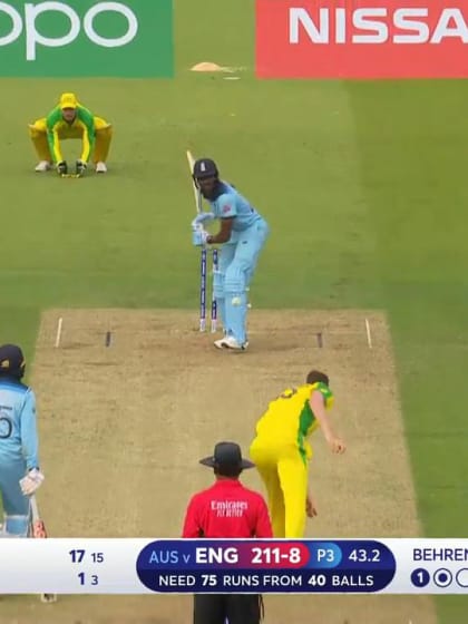 CWC19: ENG v AUS - Behrendorff completes maiden five-for