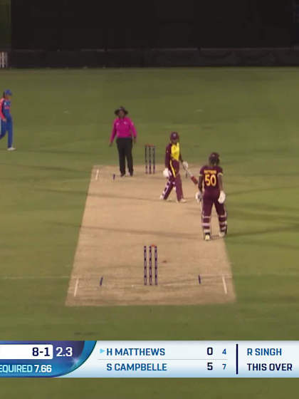 Hayley Matthews - Wicket - India Women vs West Indies Women