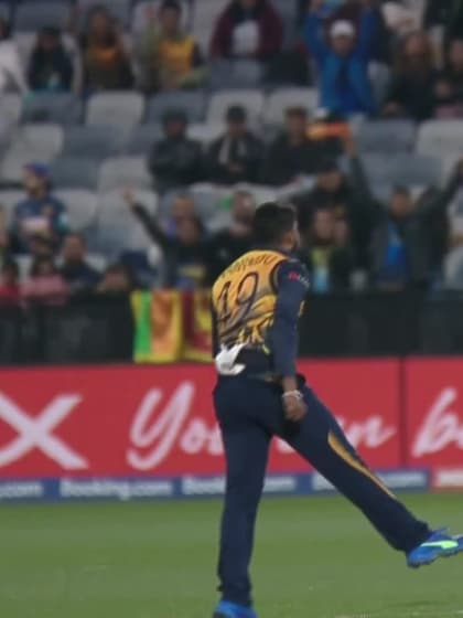 Wicket - Aayan Khan - Sri-Lanka v United-Arab-Emirates ICC T20WC 2022