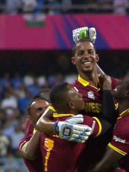 West Indies Innings winning moment and celebrations