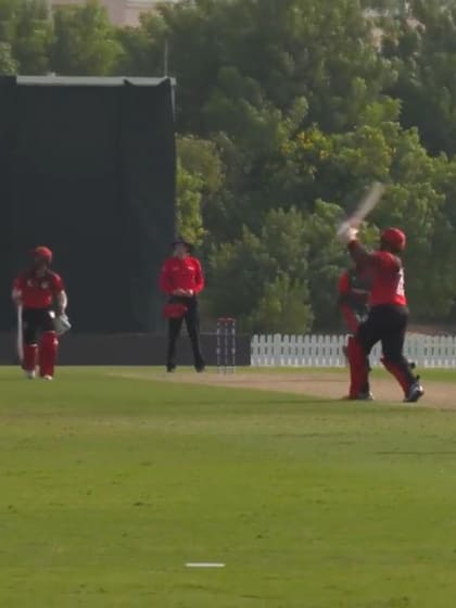 T20WCQ: SIN v KEN – Aritra Dutta strikes a six