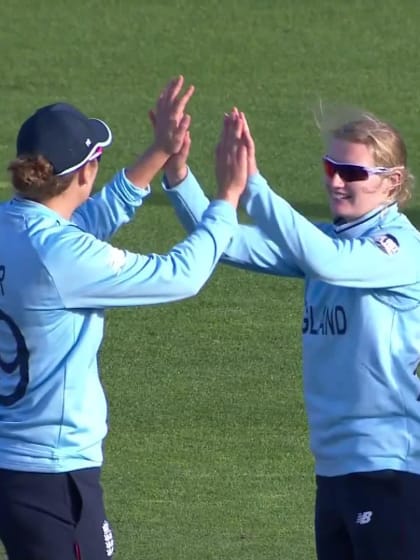 WICKET: Akter yorks herself and bowled