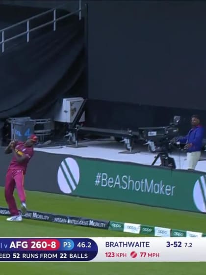 CWC19: AFG v WI – Holder takes another good catch in the deep