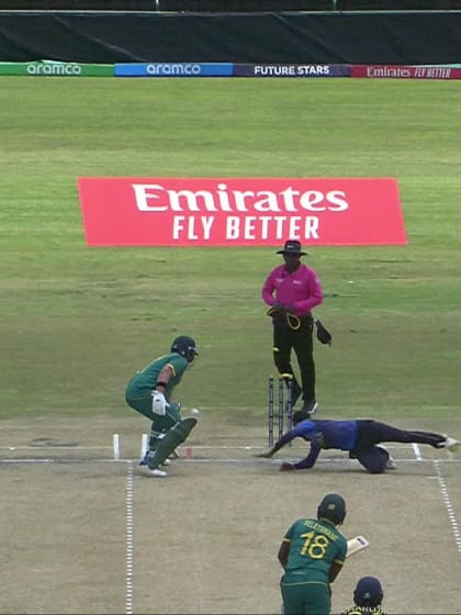 Supun Waduge with a Run Out vs. South Africa